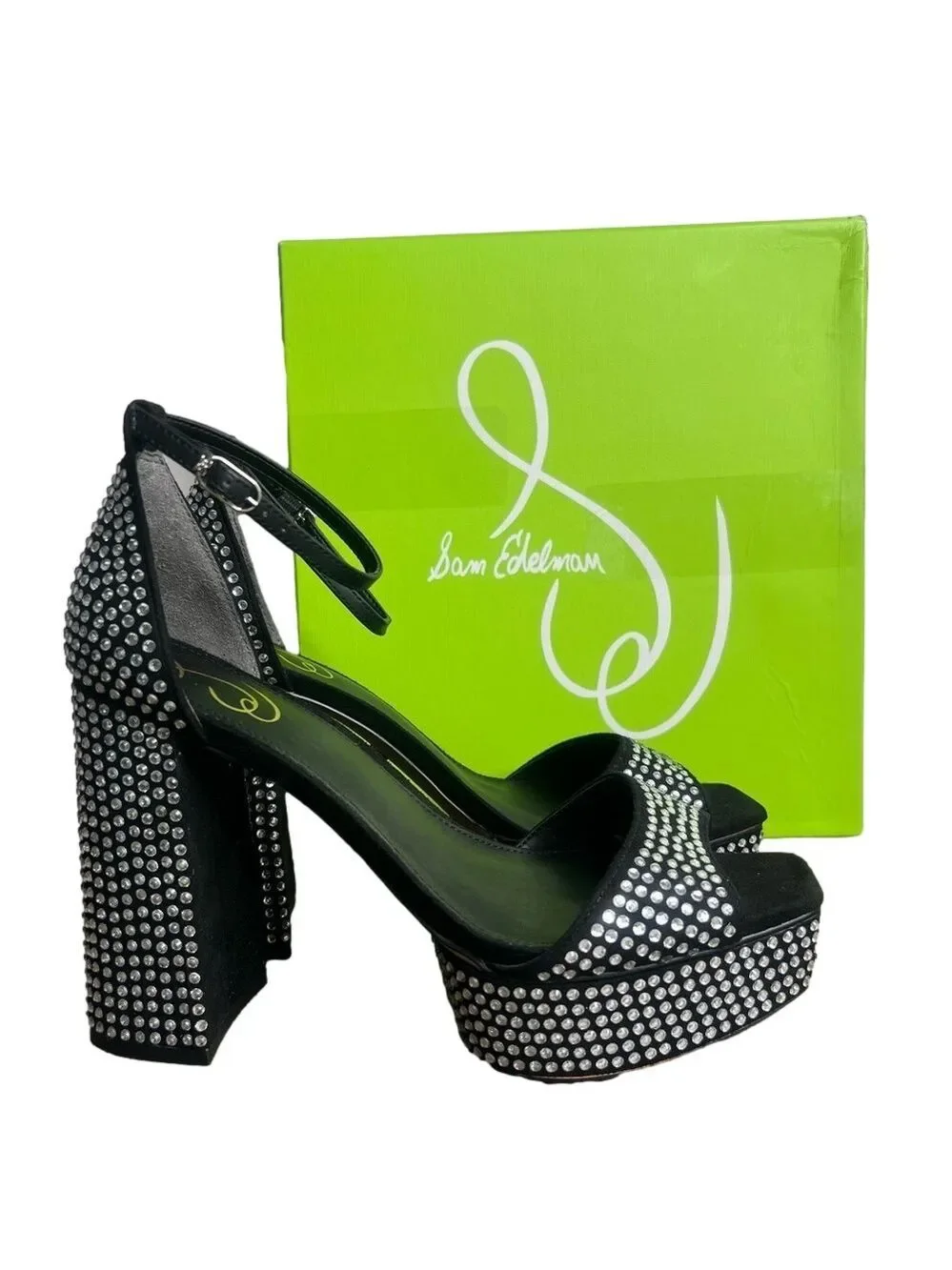 SAM EDELMAN NEW Women's Nelli Glitz BlackSue Shoe Size 10 #B1436